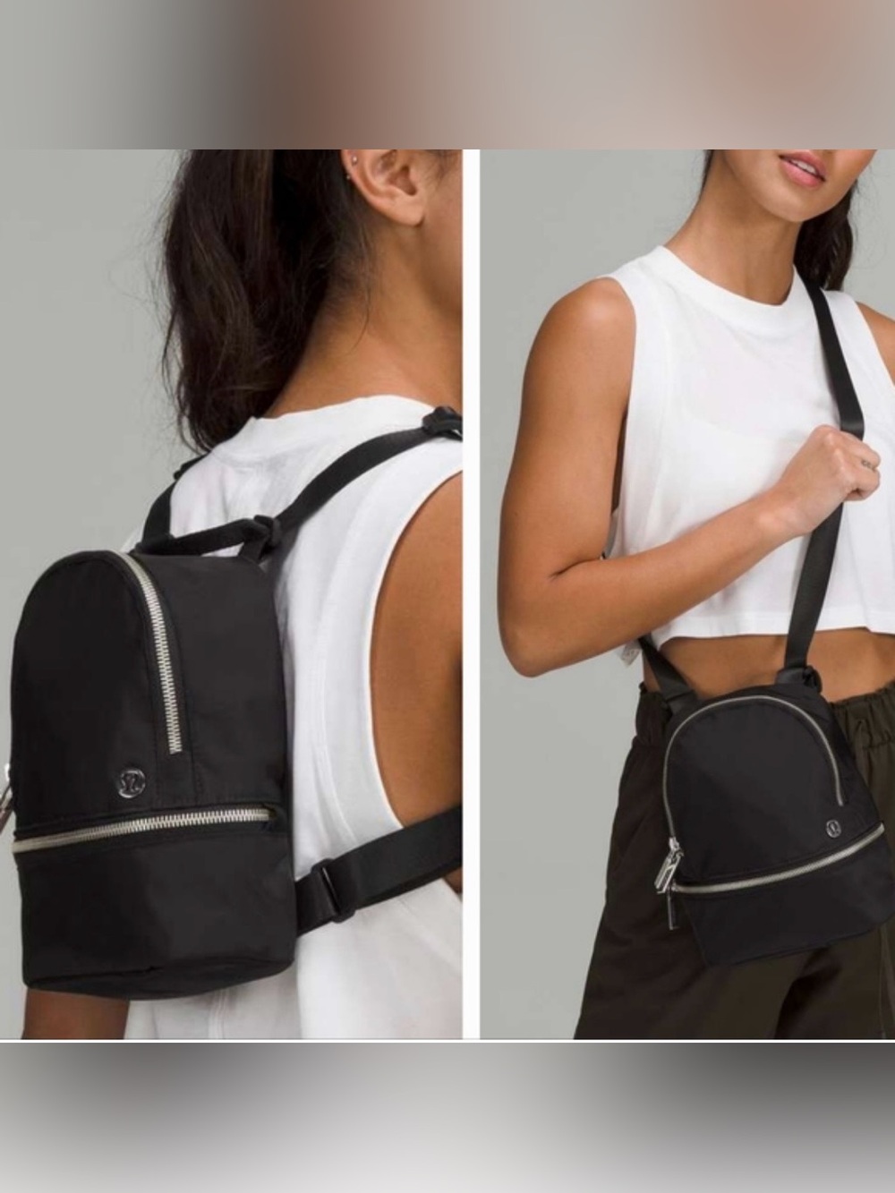 Compact Black Mini Backpack
